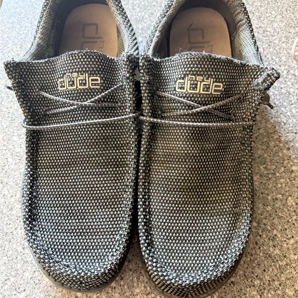 Hey Dude Black and Gray Loafers
